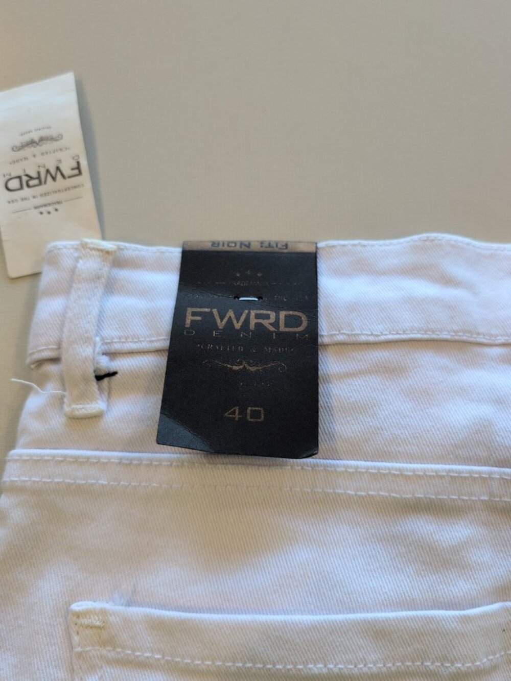 FWRD Denim Shorts Men's Sz 40 Black White Ripped Distressed Grunge Cargo NWT - Picture 16 of 16